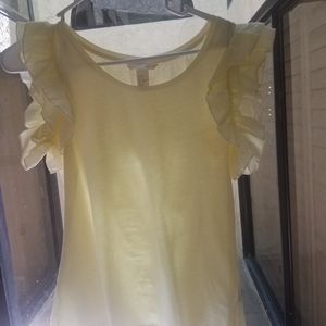 Biege ruffle top H&M